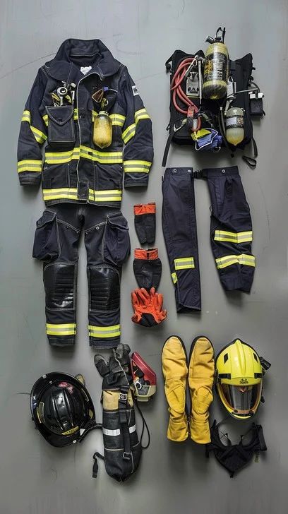 Close-up of industrial safety gloves and wear